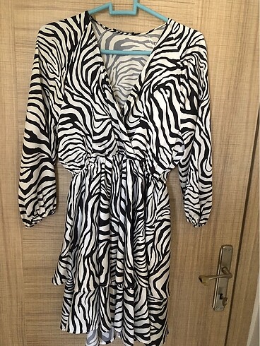 Diğer Zebra desenli mini elbise