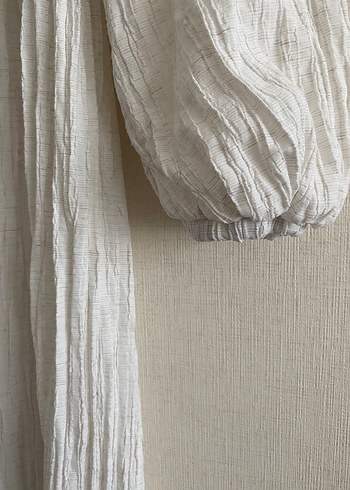 Beyaz Bohem Uzun Elbise - Görsel 3