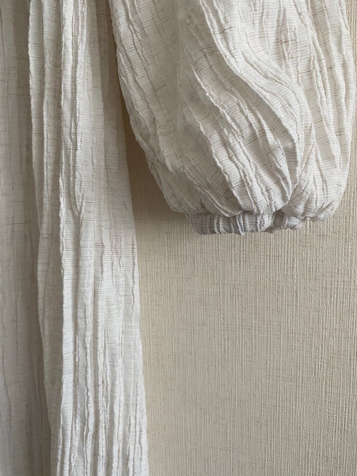 Beyaz Bohem Uzun Elbise - Görsel 3