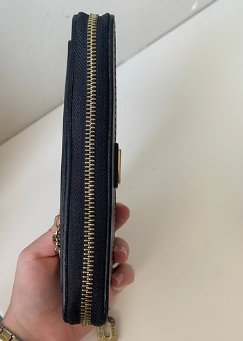 Polo Siyah Desenli Fermuarlı Kadın Cüzdanı - Görsel 3
