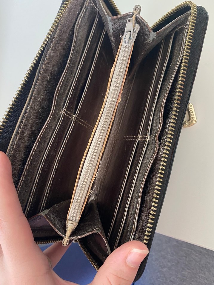 Polo Siyah Desenli Fermuarlı Kadın Cüzdanı - Görsel 4