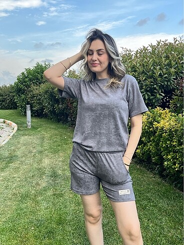 Gri Vintage Tarz Eşofman Takımı - Görsel 2