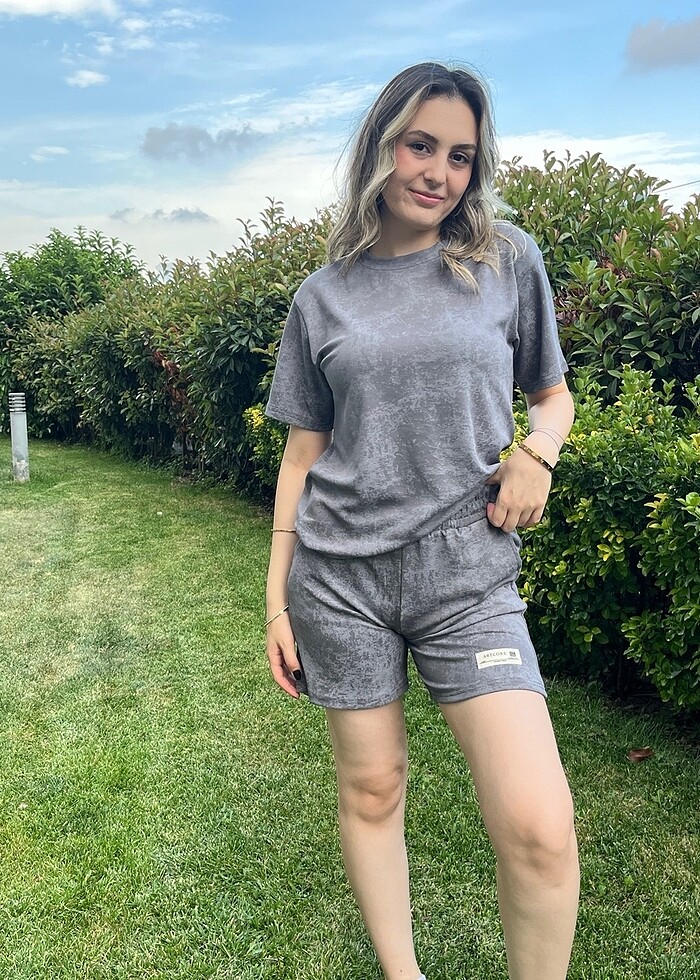 Gri Vintage Tarz Eşofman Takımı - Görsel 3