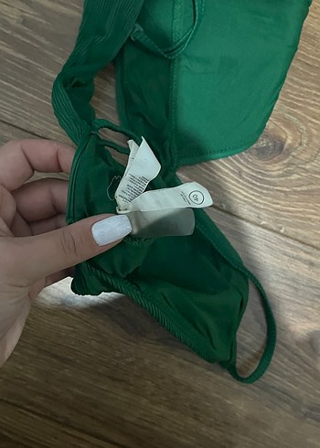 Yeşil İnce Askılı Bohem Bikini Üstü - Görsel 2