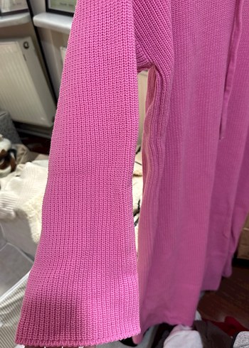 Diğer Pembe Oversize Triko Kadın Kazak