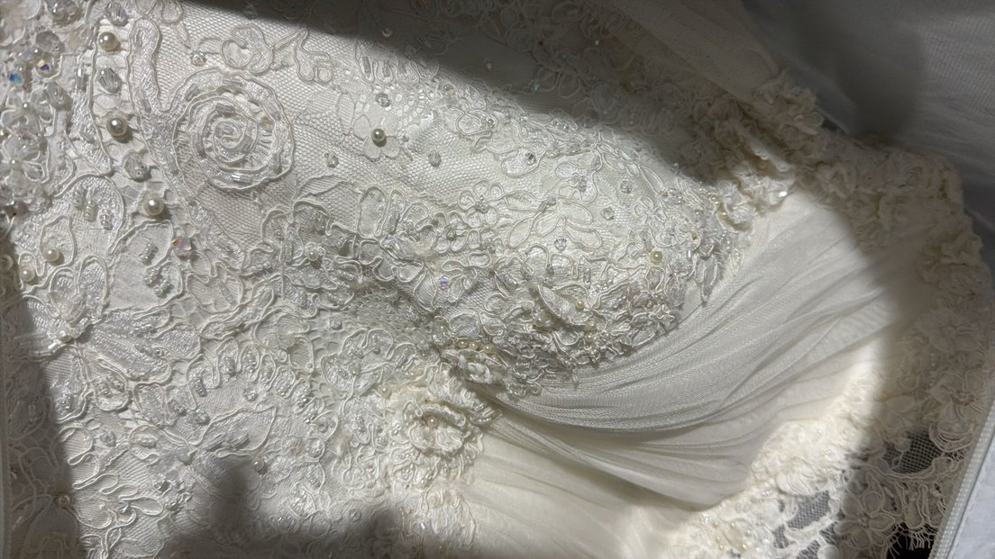 tesettür fransiz dantel gelinlik - Görsel 5