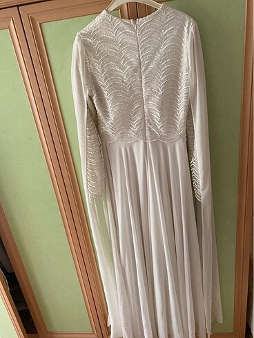 40 Beden beyaz Renk Beyaz abiye elbise