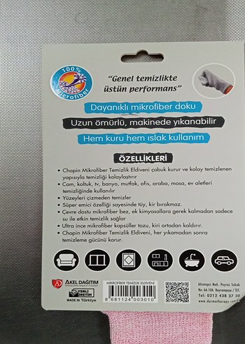 Chopin Mikrofiber Temizlik Eldiveni Pembe - Görsel 2