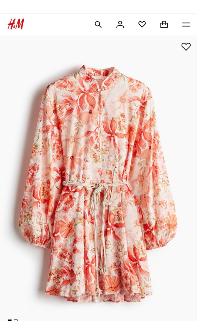 Çiçek Desenli Bohem HM Mini Elbise - Görsel 2