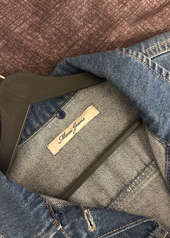 Düğmeli Mavi Kadın Denim Ceket - Görsel 2