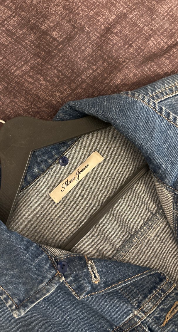 Düğmeli Mavi Kadın Denim Ceket - Görsel 2