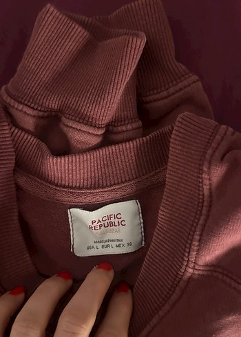Bordo Kadın Sweatshirt - Görsel 3