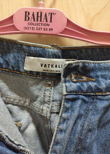 38 Beden Mavi Rahat Kesim Midi Kadın Kot Pantolon