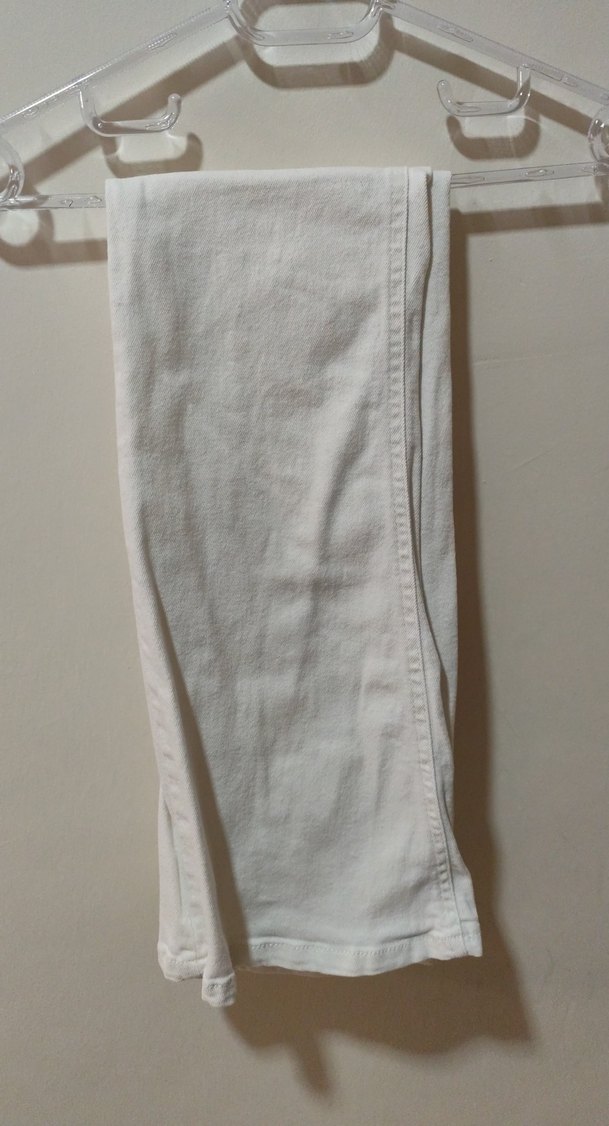 Flared İspanyol Paça Beyaz Jean Pantolon - Görsel 2