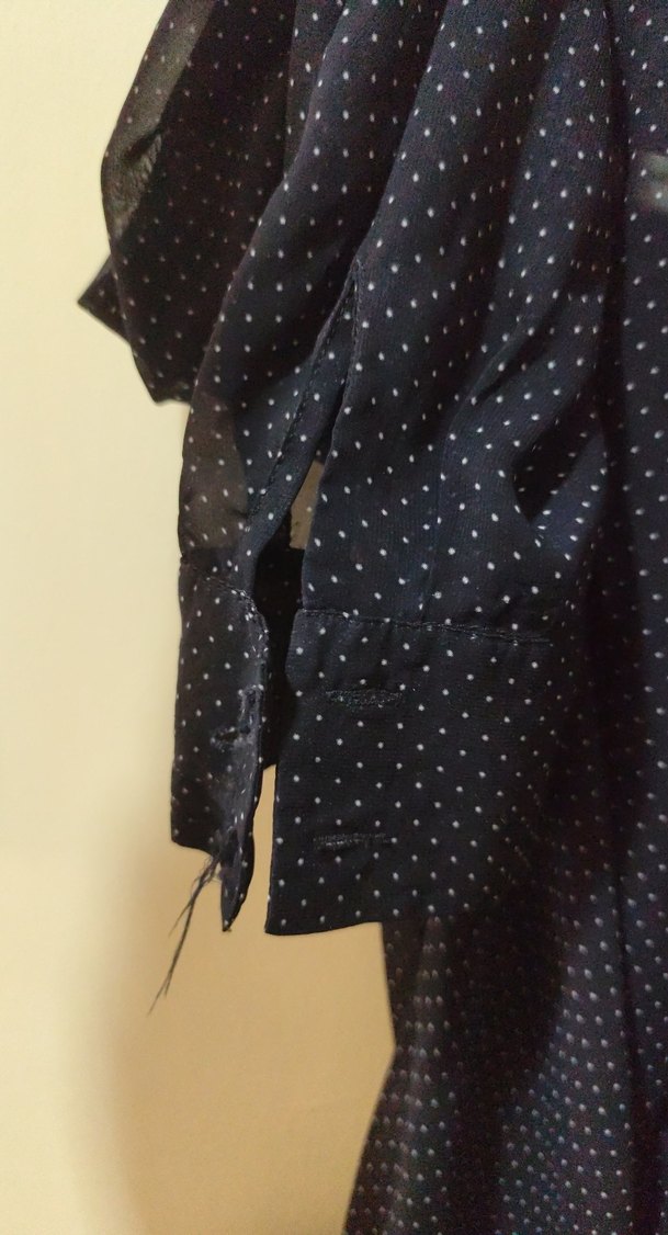 Lacivert Düğmeli Kadın Gömlek - Görsel 3