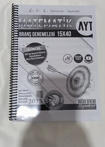 Matematik AYT Branş Denemeleri 15x40