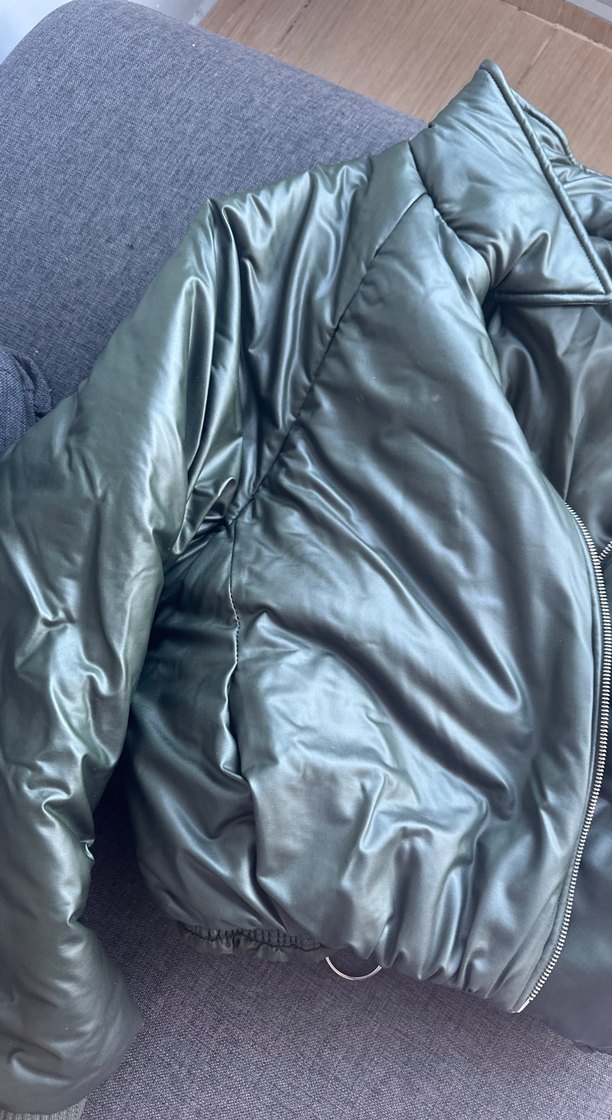 Fermuarlı Yeşil Kadın Kışlık Mont - Görsel 3