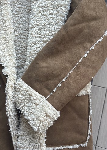 Kürklü Süet Kadın Kışlık Mont - Görsel 4