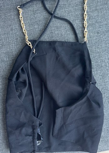 Zincir Detaylı Siyah Kadın Body Zinciri - Görsel 2