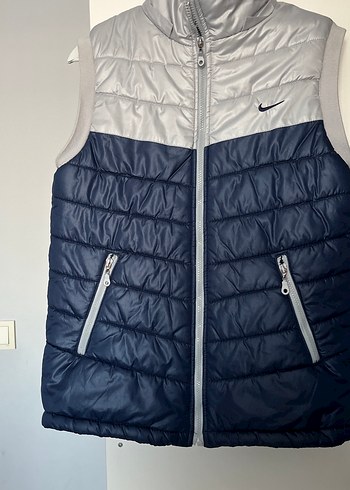 Nike Kadın Gri Lacivert Şişme Yelek - Görsel 5