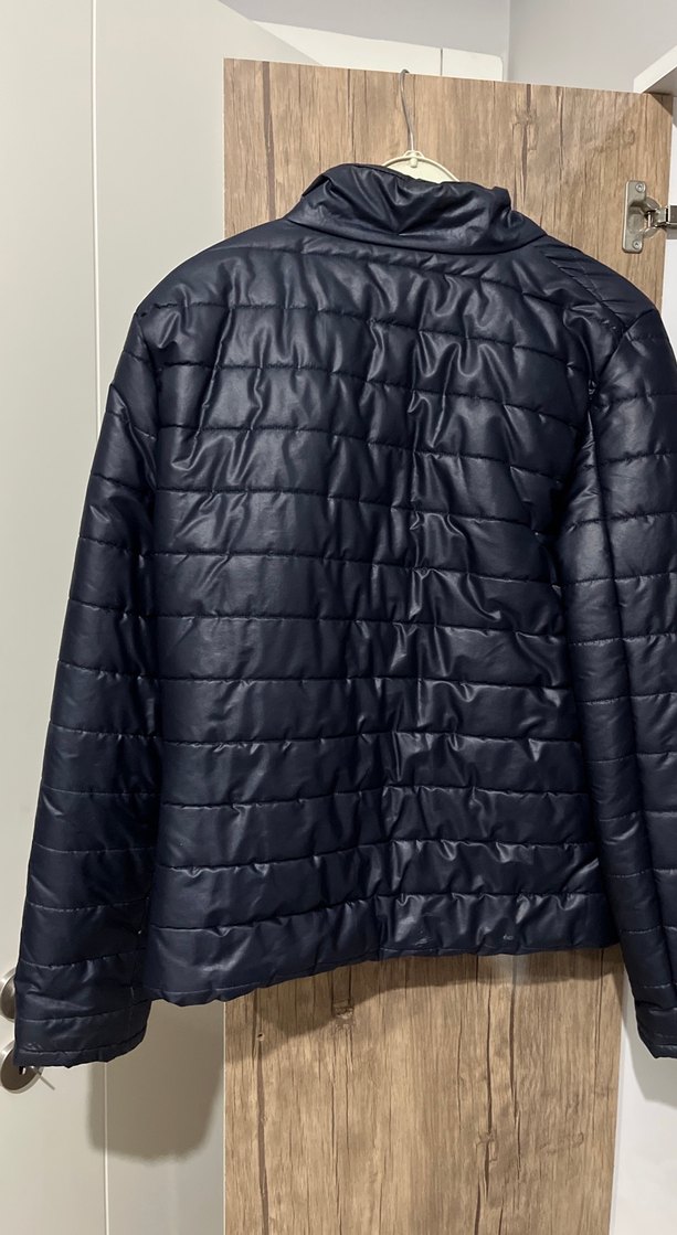 Fermuarlı Koyu Mavi Kadın Ceket - Görsel 4