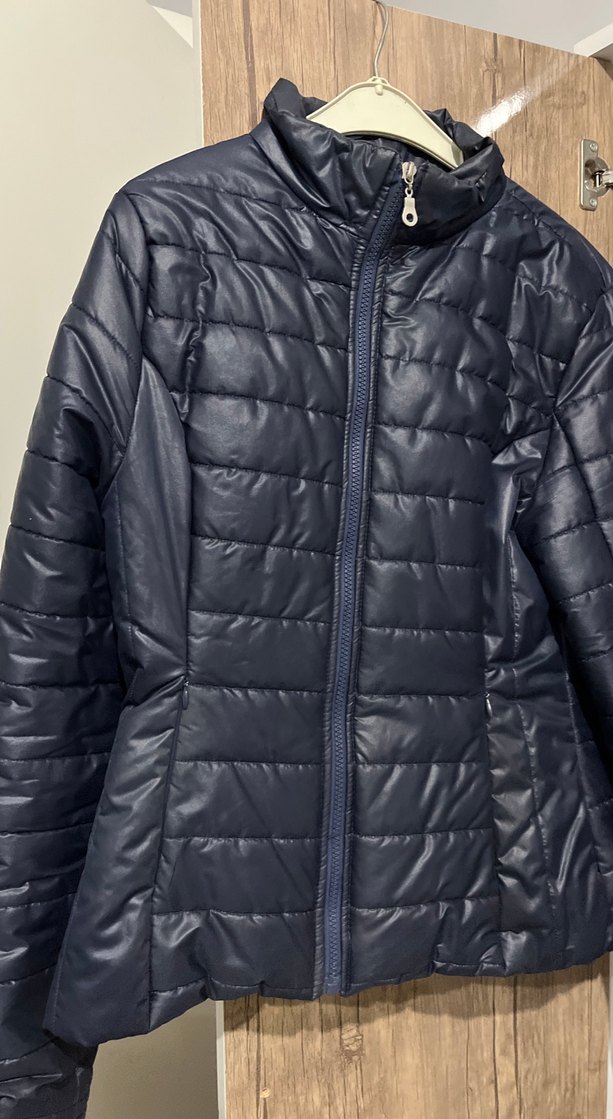 Fermuarlı Koyu Mavi Kadın Ceket - Görsel 2