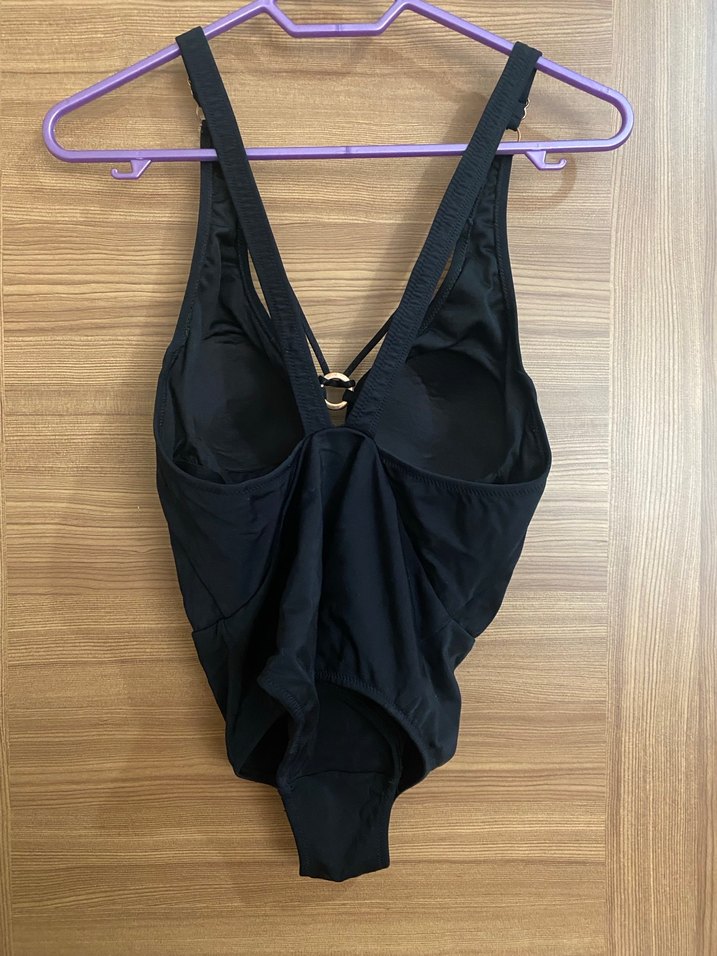 Tokalı Siyah Strappy Mayo - Görsel 3