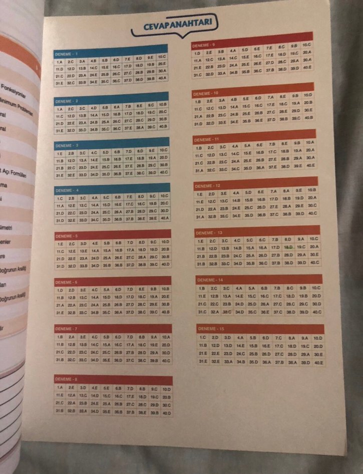 Hız ve Renk yayınları  AYT Matematik Denemeleri Kitabı - Görsel 3