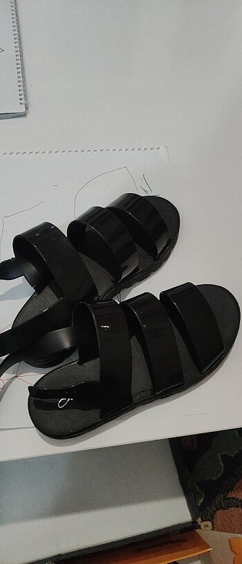 38 Beden siyah Renk Sandalet