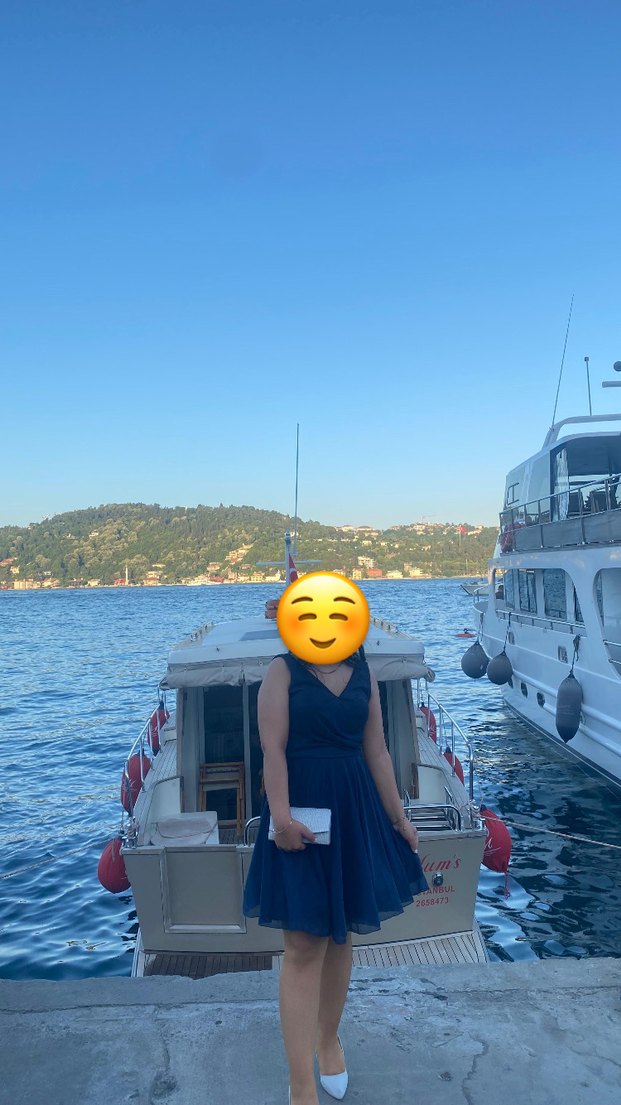 Laciveret V Yakalı Midi Elbisesi - Görsel 3