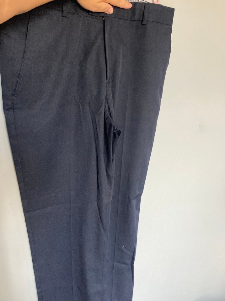 Kadın Siyah Kemerli Kumaş Pantolon - Görsel 2