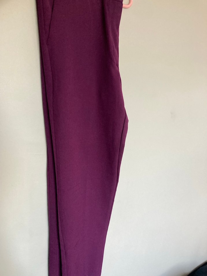Mor Midi Kumaş Pantolon - Görsel 3