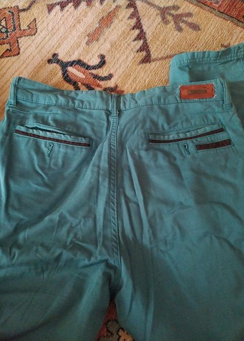 34 Beden turkuaz Renk Petrol Unisex Günlük Pantolon