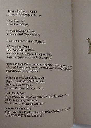  Beden Renk B'nin Kelimeleri - Nazlı Deniz Güler