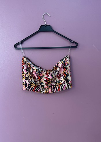 l Beden Renkli Bohem Mini Etek crop takım