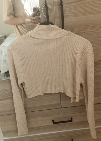 LC Waikiki Kısa Bej Triko Kadın Hırka