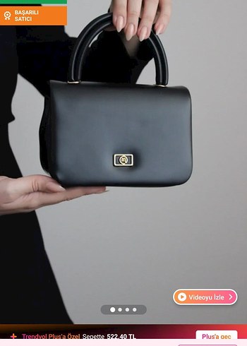 Zincir Detaylı Siyah Deri Kadın Çanta - Görsel 4