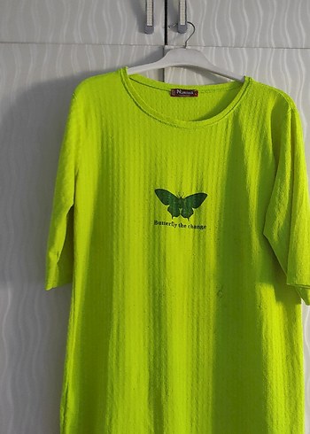 Diğer Yeşil Mini Piliseli Kadın T-shirt