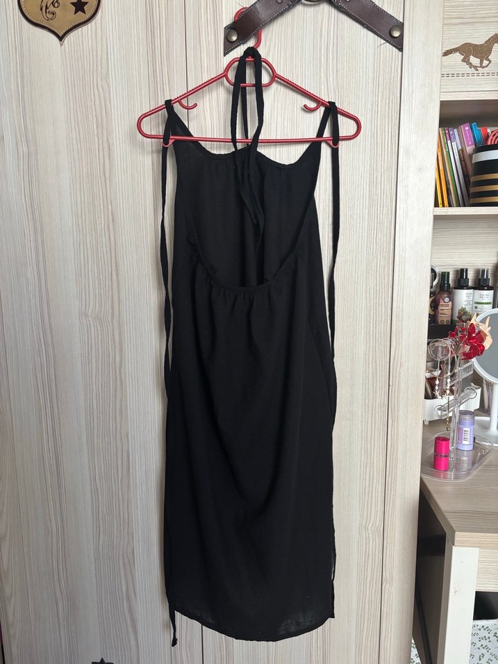 Siyah Askılı Uzun Elbise - Görsel 2