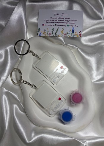 Çiftler İçin Parmak İzi Anahtarlık - Görsel 2