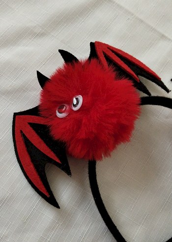 Kırmızı Kürklü Gotik Çocuk Taç - Görsel 2