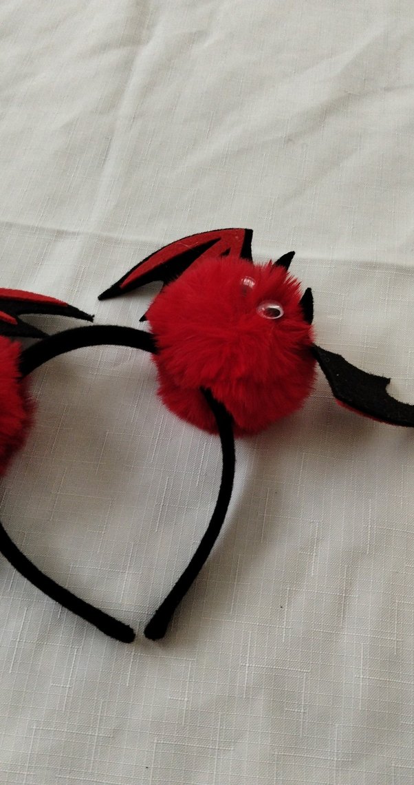 Kırmızı Kürklü Gotik Çocuk Taç - Görsel 3