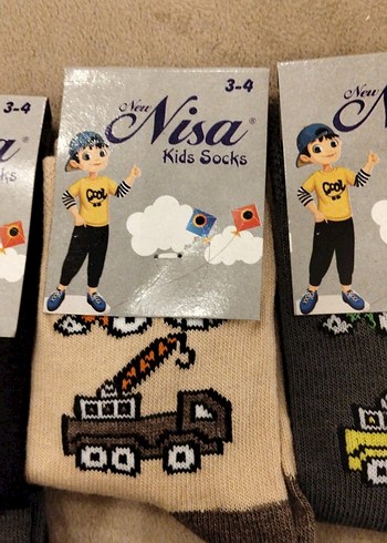 Erkek Çocuk Çok Renkli Baskılı Çorap Seti - Görsel 3