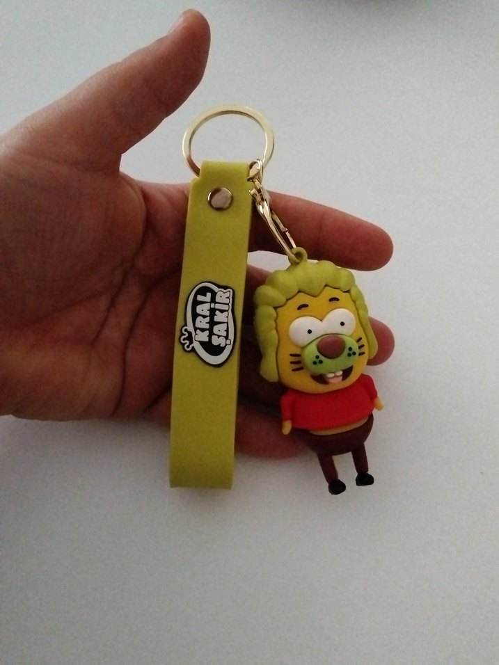 Sarı Püsküllü Renkli Kadın Anahtarlık - Görsel 3