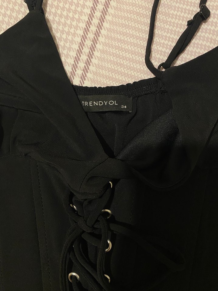 Siyah Citcitli Korse Body - Görsel 2