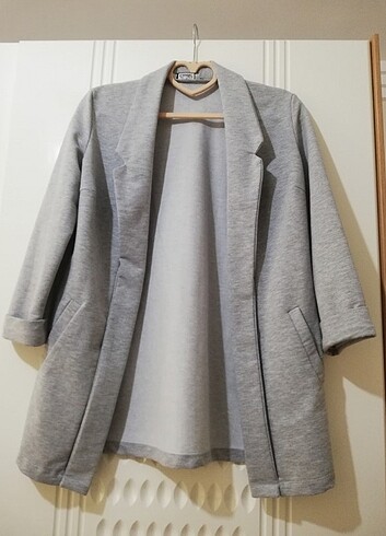 Gri melanj penye blazer