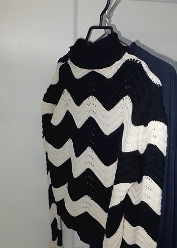 Lacivert Pamuklu Uzun Kollu Kadın Sweatshirt - Görsel 3