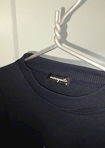 Lacivert Pamuklu Uzun Kollu Kadın Sweatshirt - Görsel 2