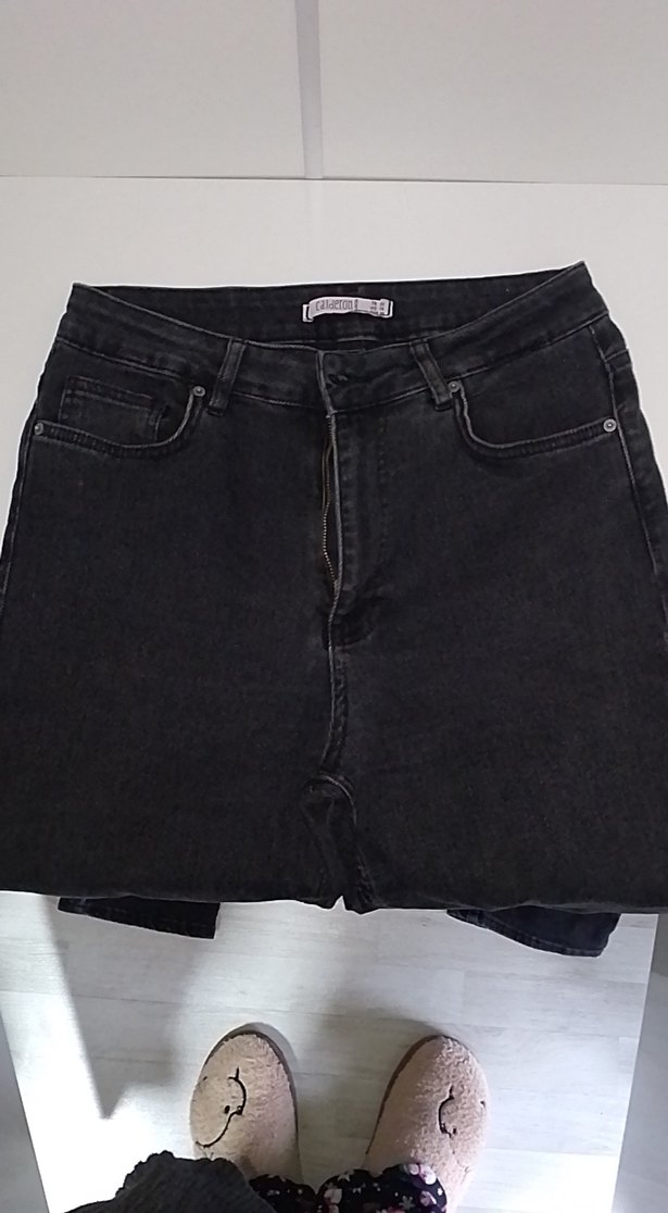 Kadın Siyah Denim Normal Kesim Jean - Görsel 2