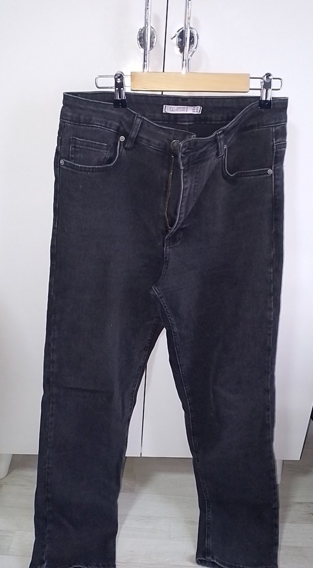 Kadın Siyah Denim Normal Kesim Jean - Görsel 3